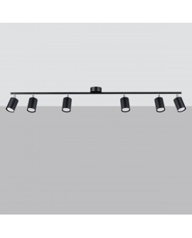 Plafon LEMMI 6L czarny Sollux SL.1169