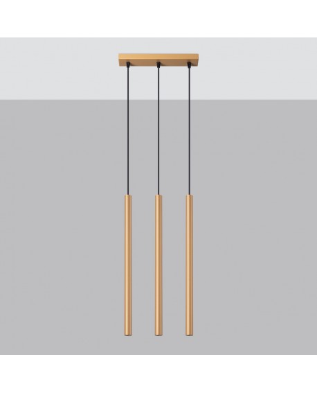 Lampa wisząca PASTELO 3L złota Sollux SL.1171