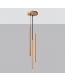 Lampa wisząca PASTELO 3P złota Sollux SL.1172