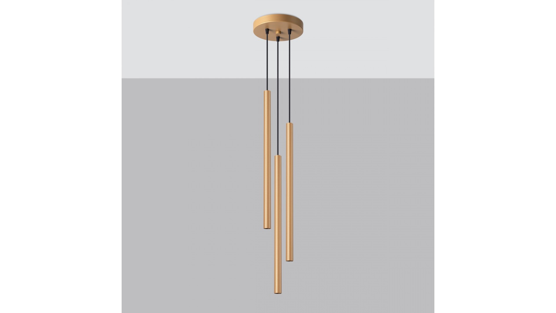 Lampa wisząca PASTELO 3P złota Sollux SL.1172