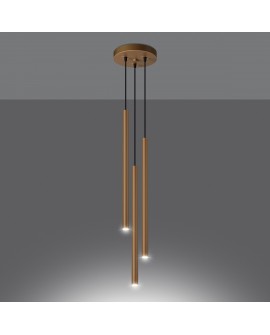 Lampa wisząca PASTELO 3P złota Sollux SL.1172