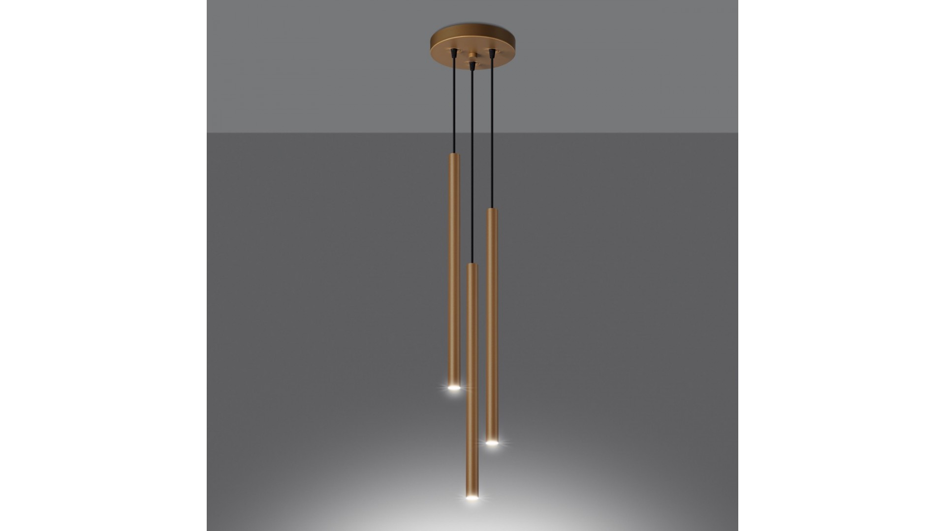 Lampa wisząca PASTELO 3P złota Sollux SL.1172