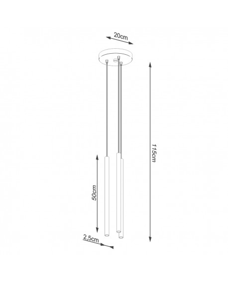 Lampa wisząca PASTELO 3P złota Sollux SL.1172