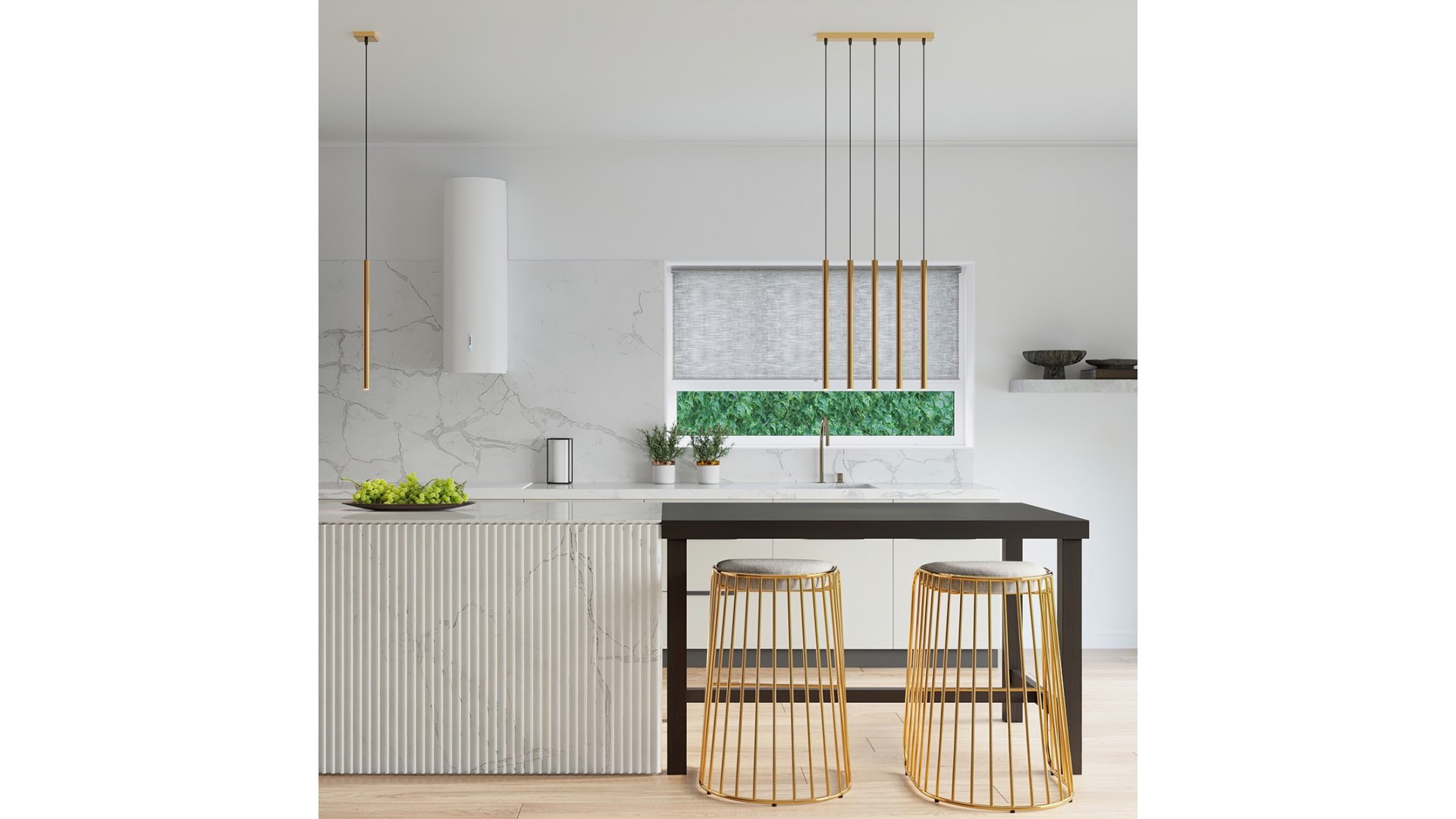 Lampa wisząca PASTELO 3P złota Sollux SL.1172
