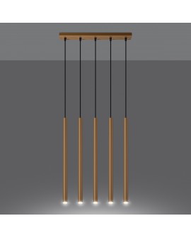 Lampa wisząca PASTELO 5L złota Sollux SL.1173