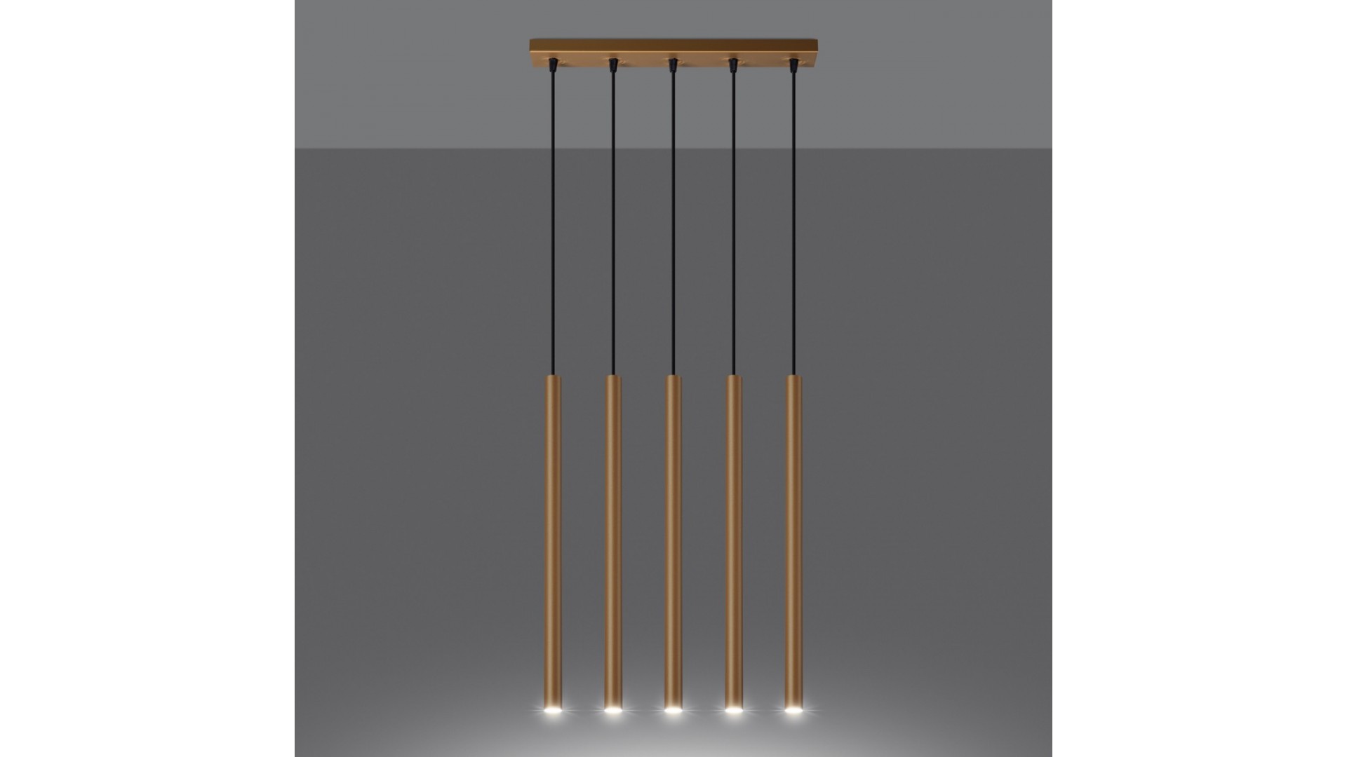 Lampa wisząca PASTELO 5L złota Sollux SL.1173