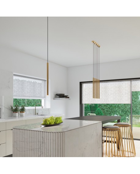 Lampa wisząca PASTELO 5L złota Sollux SL.1173