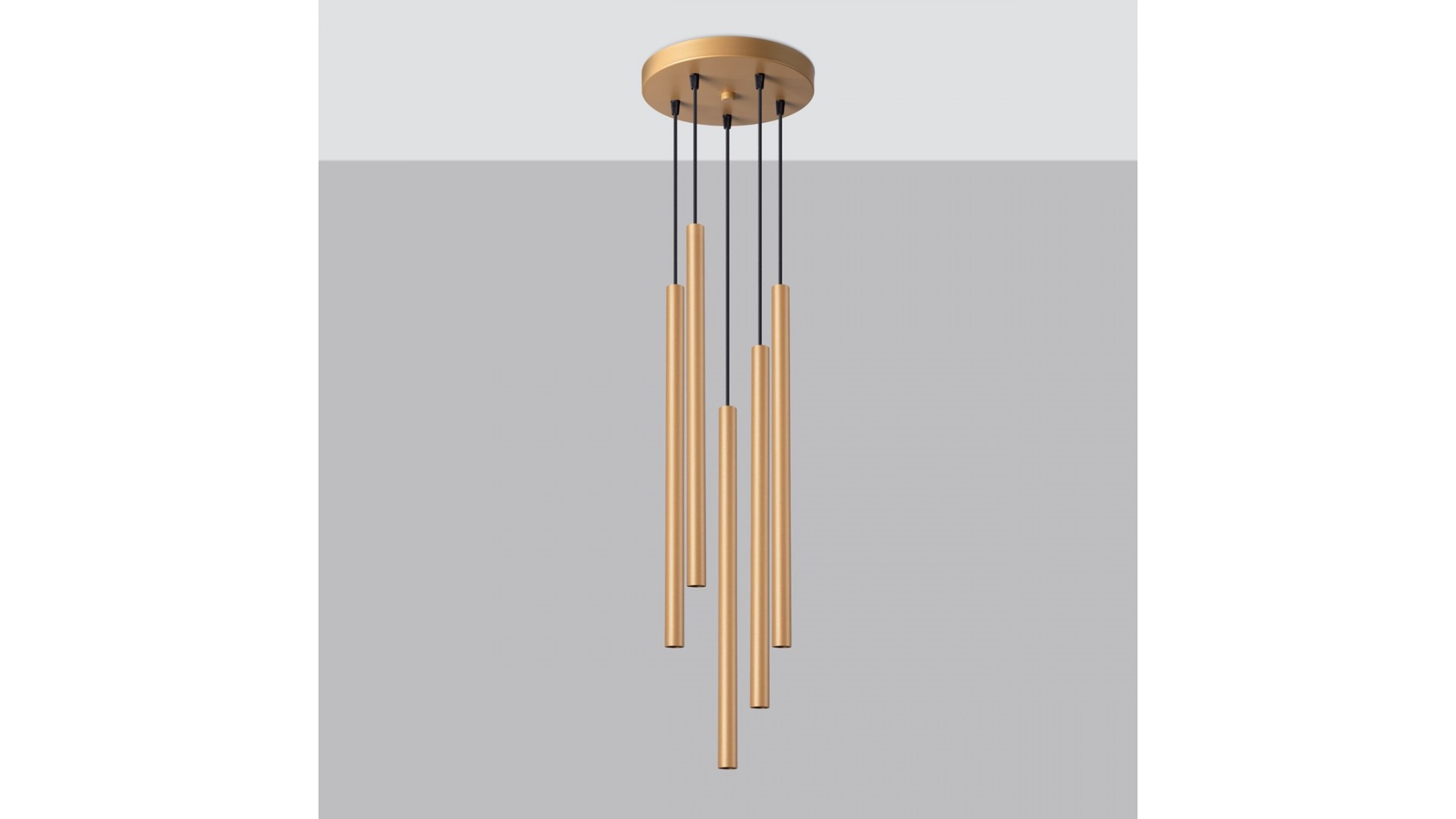 Lampa wisząca PASTELO 5P złota Sollux SL.1174