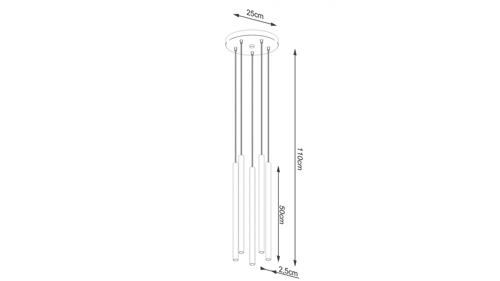 Lampa wisząca PASTELO 5P złota Sollux SL.1174