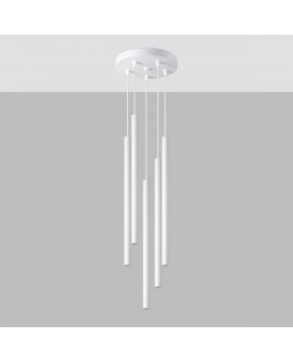 Lampa wisząca PASTELO 5P biała Sollux SL.1175