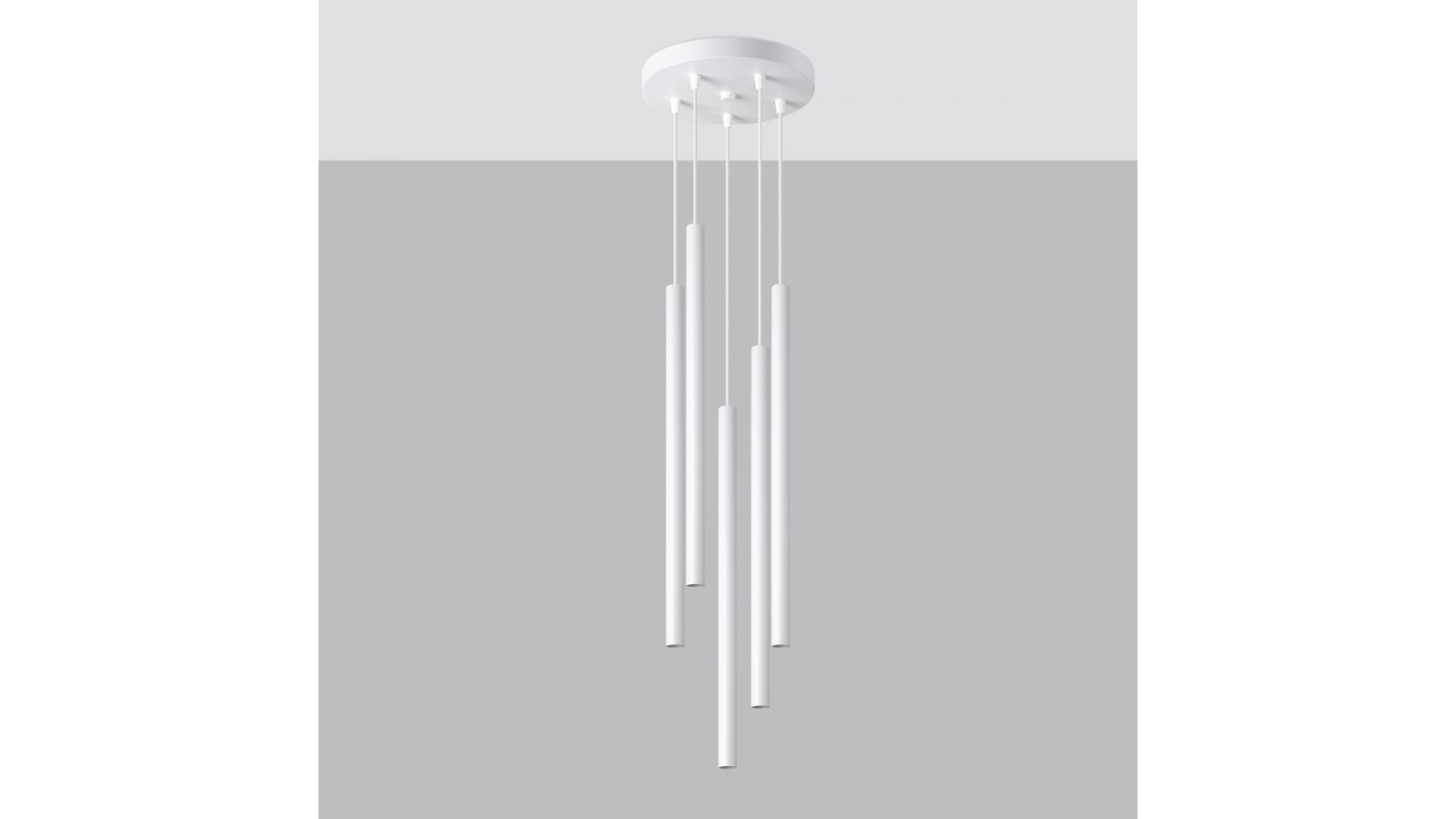 Lampa wisząca PASTELO 5P biała Sollux SL.1175