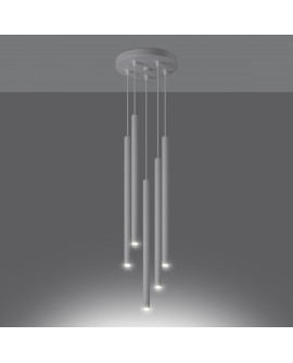 Lampa wisząca PASTELO 5P biała Sollux SL.1175