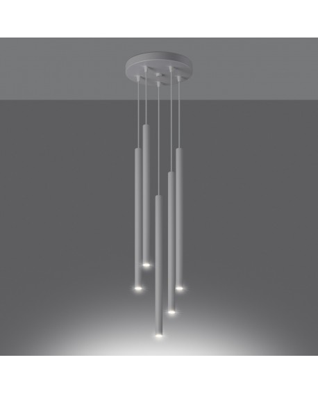 Lampa wisząca PASTELO 5P biała Sollux SL.1175