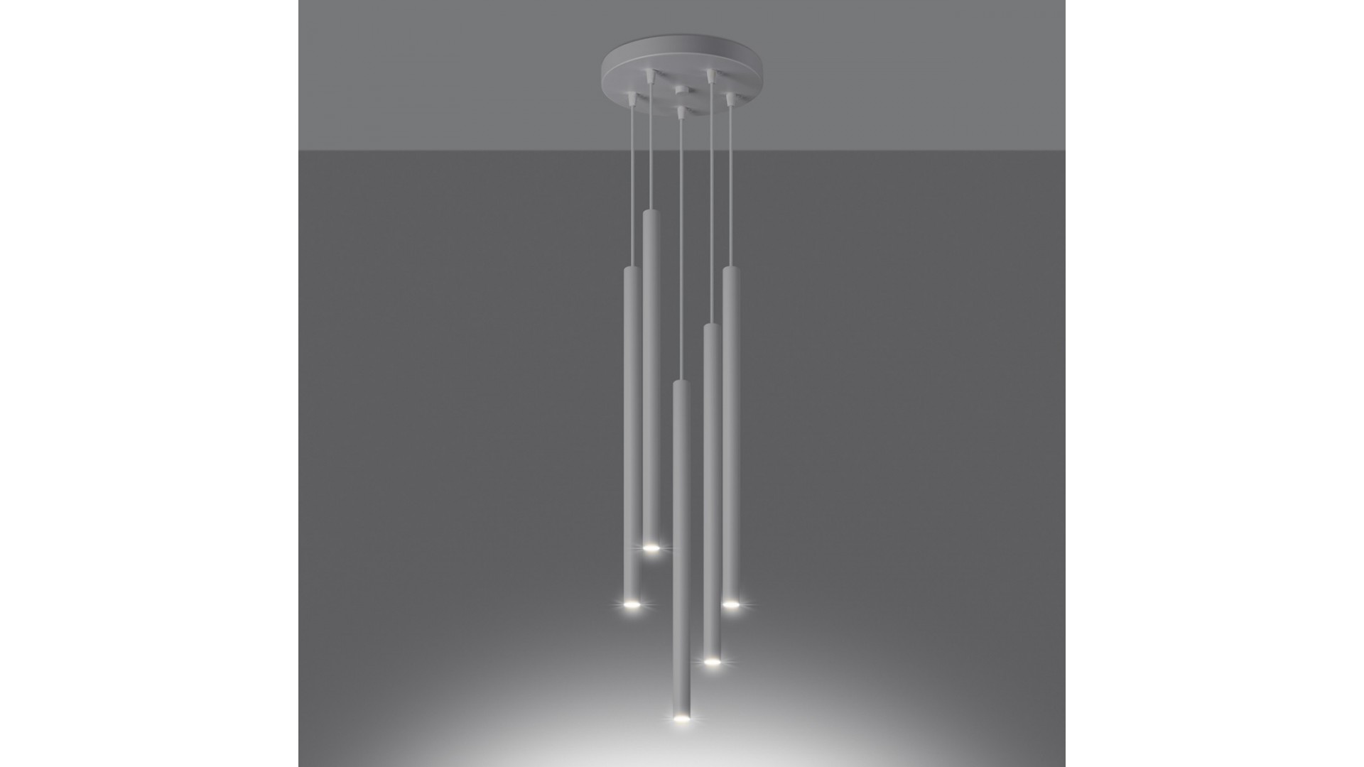Lampa wisząca PASTELO 5P biała Sollux SL.1175