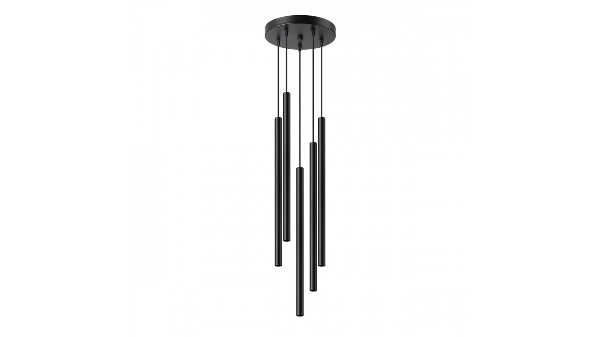 Lampa wisząca PASTELO 5P czarna Sollux SL.1176