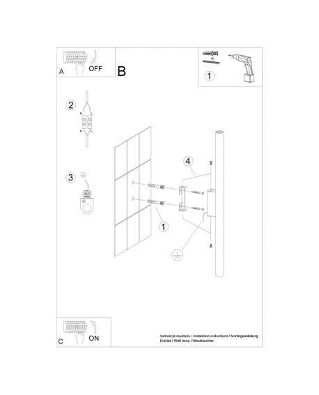 Kinkiet PASTELO 2 czarny Sollux SL.1178