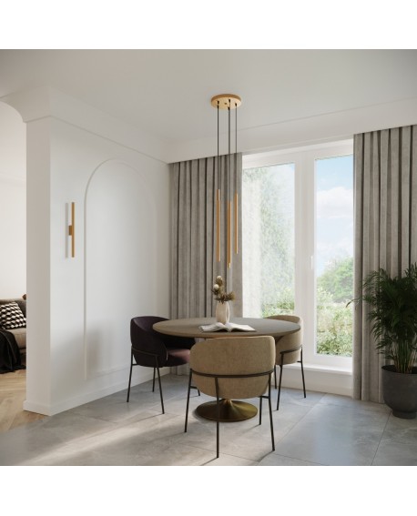 Kinkiet PASTELO 2 złoty Sollux SL.1179