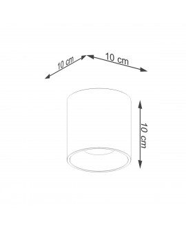 Plafon ORBIS 1 złoty Sollux SL.1180