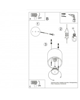 Plafon ORBIS 1 złoty Sollux SL.1180
