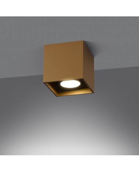 Plafon QUAD 1 złoty Sollux SL.1182