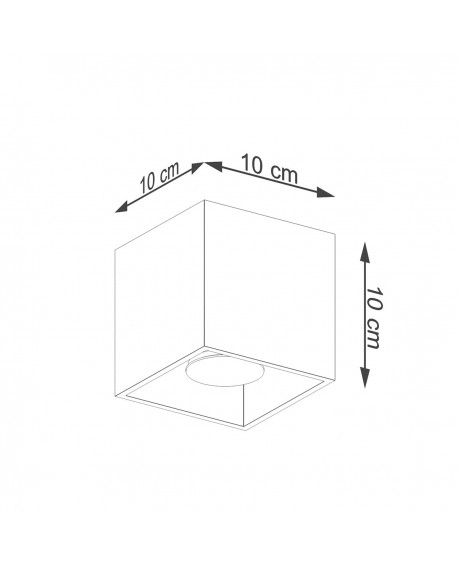 Plafon QUAD 1 złoty Sollux SL.1182