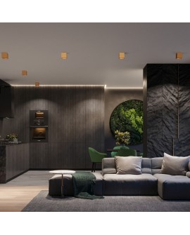 Plafon QUAD 1 złoty Sollux SL.1182