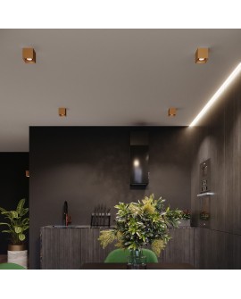 Plafon QUAD 1 złoty Sollux SL.1182