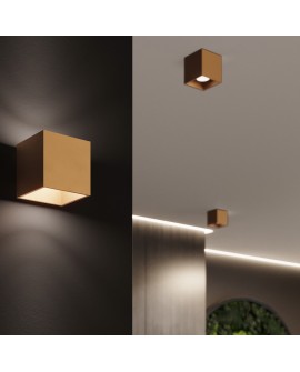 Kinkiet QUAD 1 złoty Sollux SL.1183