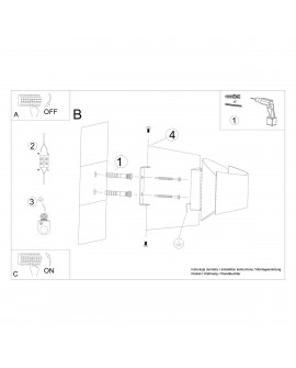 Kinkiet TONI biały Sollux SL.1188