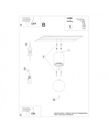 Plafon BOOMO 12 Sollux SL.1191