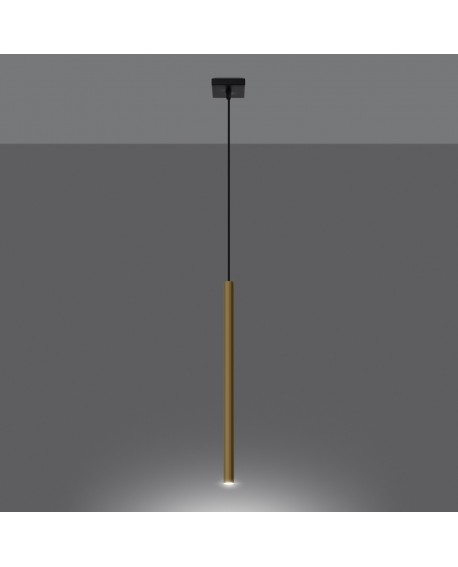 Lampa Wisząca PASTELO 1 złoty połysk Sollux SL.1195