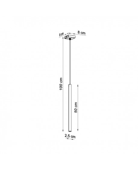 Lampa Wisząca PASTELO 1 złoty połysk Sollux SL.1195