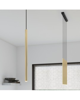 Lampa Wisząca PASTELO 1 złoty połysk Sollux SL.1195