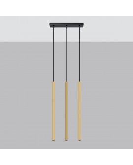 Lampa Wisząca PASTELO 3L złoty połysk Sollux SL.1196