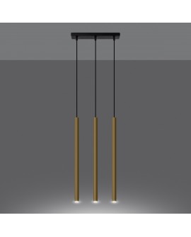 Lampa Wisząca PASTELO 3L złoty połysk Sollux SL.1196