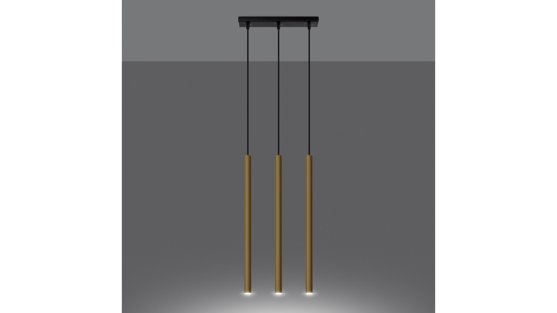Lampa Wisząca PASTELO 3L złoty połysk Sollux SL.1196