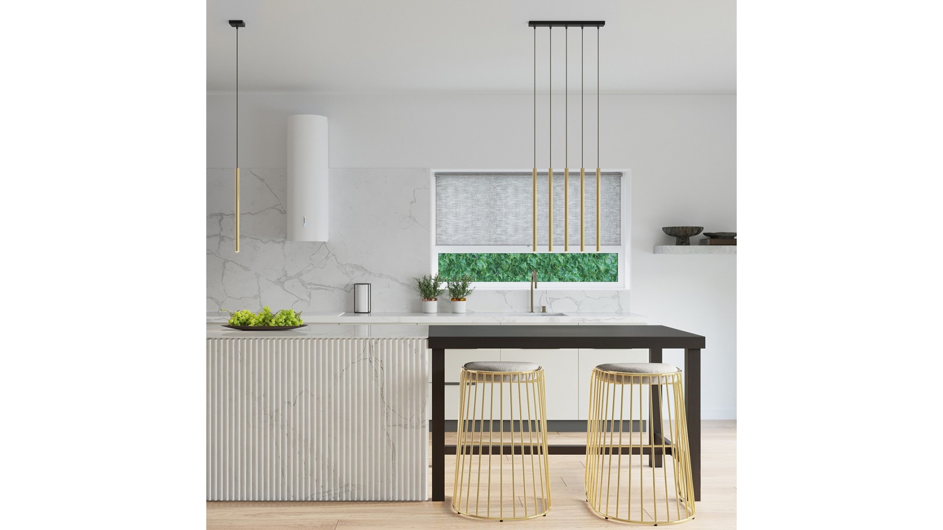 Lampa Wisząca PASTELO 3L złoty połysk Sollux SL.1196