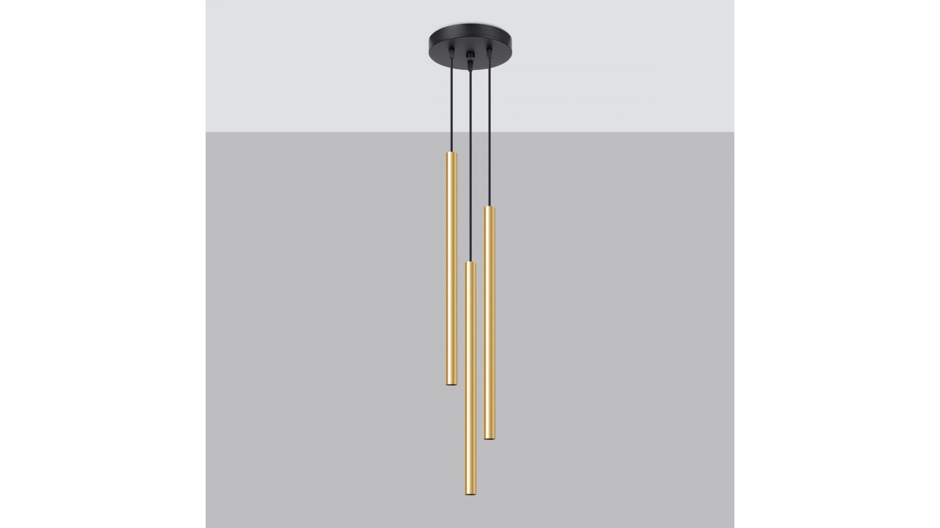 Lampa Wisząca PASTELO 3P złoty połysk Sollux SL.1197