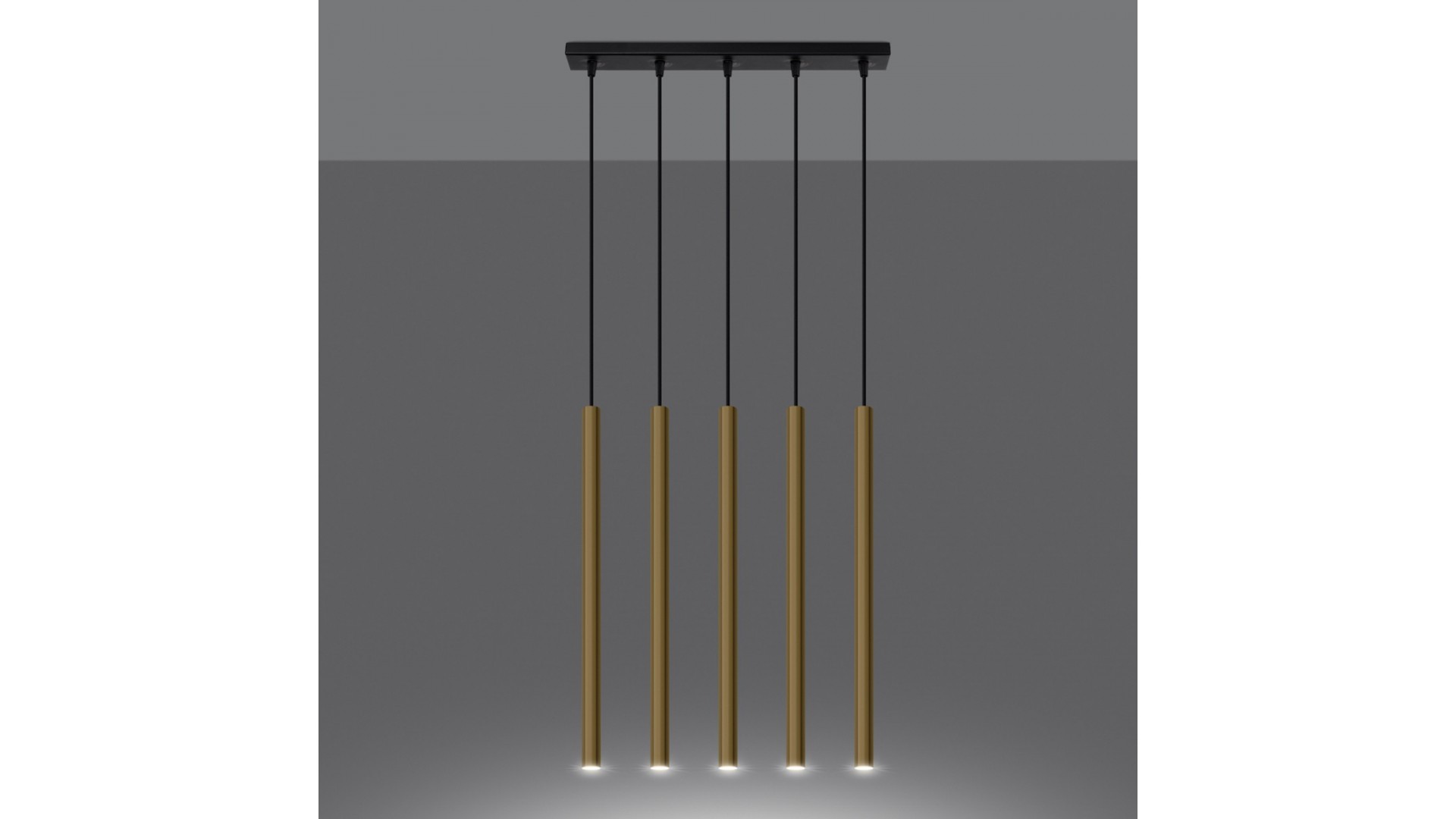 Lampa Wisząca PASTELO 5L złoty połysk Sollux SL.1198