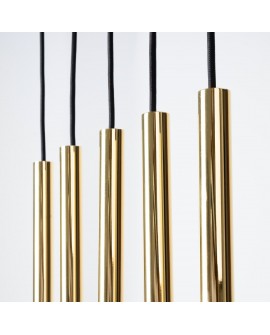 Lampa Wisząca PASTELO 5L złoty połysk Sollux SL.1198