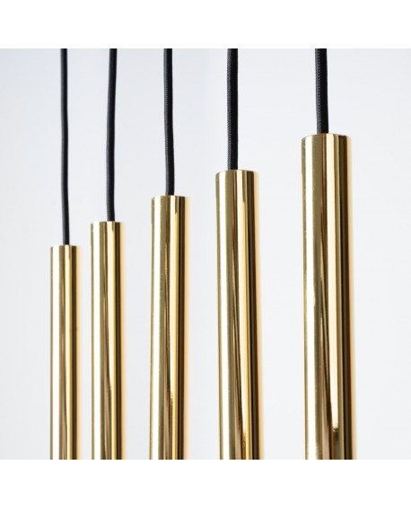 Lampa Wisząca PASTELO 5L złoty połysk Sollux SL.1198