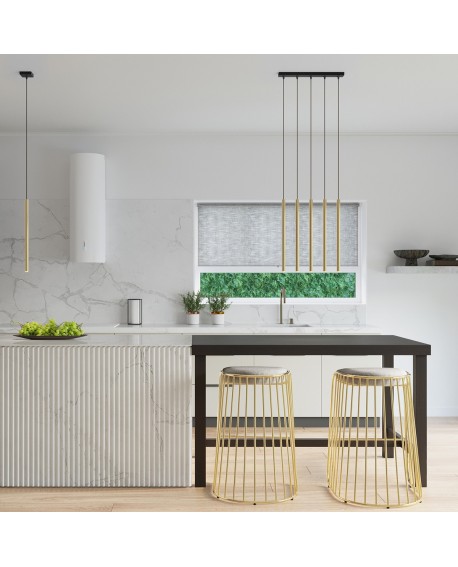 Lampa Wisząca PASTELO 5L złoty połysk Sollux SL.1198