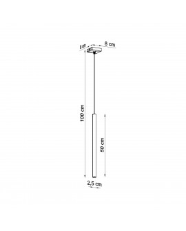 Lampa Wisząca PASTELO 1 chrom Sollux SL.1199