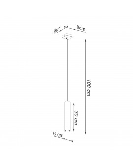 Lampa Wisząca LAGOS 1 złoty połysk Sollux SL.1200