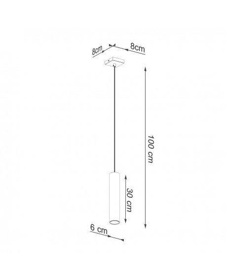 Lampa Wisząca LAGOS 1 złoty połysk Sollux SL.1200