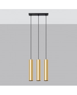 Lampa Wisząca LAGOS 3 złoty połysk Sollux SL.1201