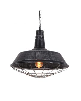 LAMPA WISZĄCA INDUSTRIALNA LOFT STARE SREBRO ARIGIO D45 LUMINA DECO