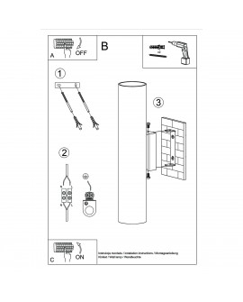 Kinkiet LAGOS 2 złoty połysk Sollux SL.1202