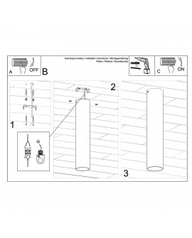 Plafon LAGOS 30 złoty połysk Sollux SL.1203