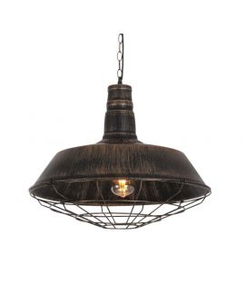 LAMPA WISZĄCA INDUSTRIALNA LOFT STARE ZŁOTO ARIGIO D45 LUMINA DECO